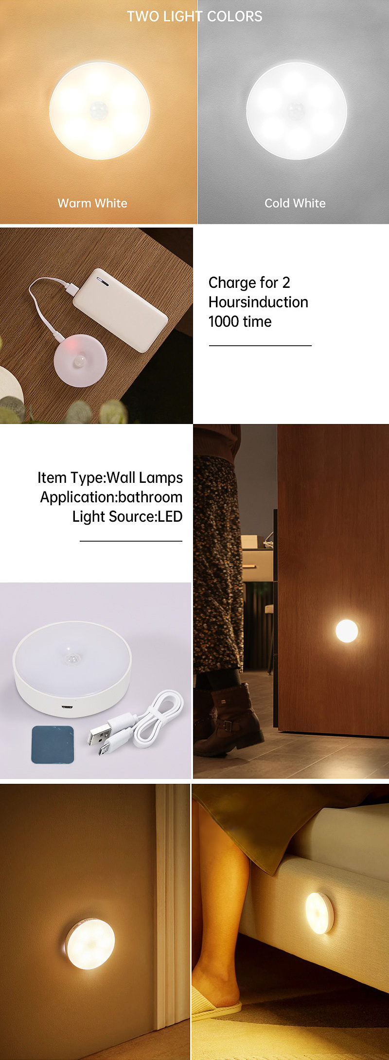 High quality USB Rechargeable touch night lamp baby toilet bowl led night light with motion sensor