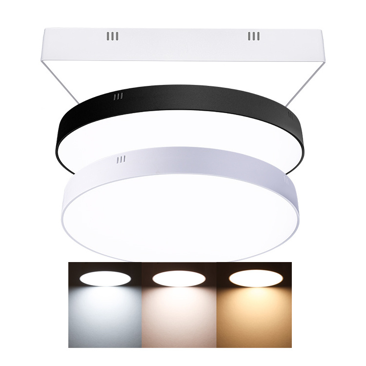 Custom indoor 6 inch 4 inch ceiling surface lamp plastic LED circular panel light for ceiling home office light