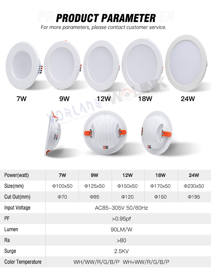 Downlight commercial lighting 7w 9w 12w warm white spotlight recessed adjustable dob cob led downlight