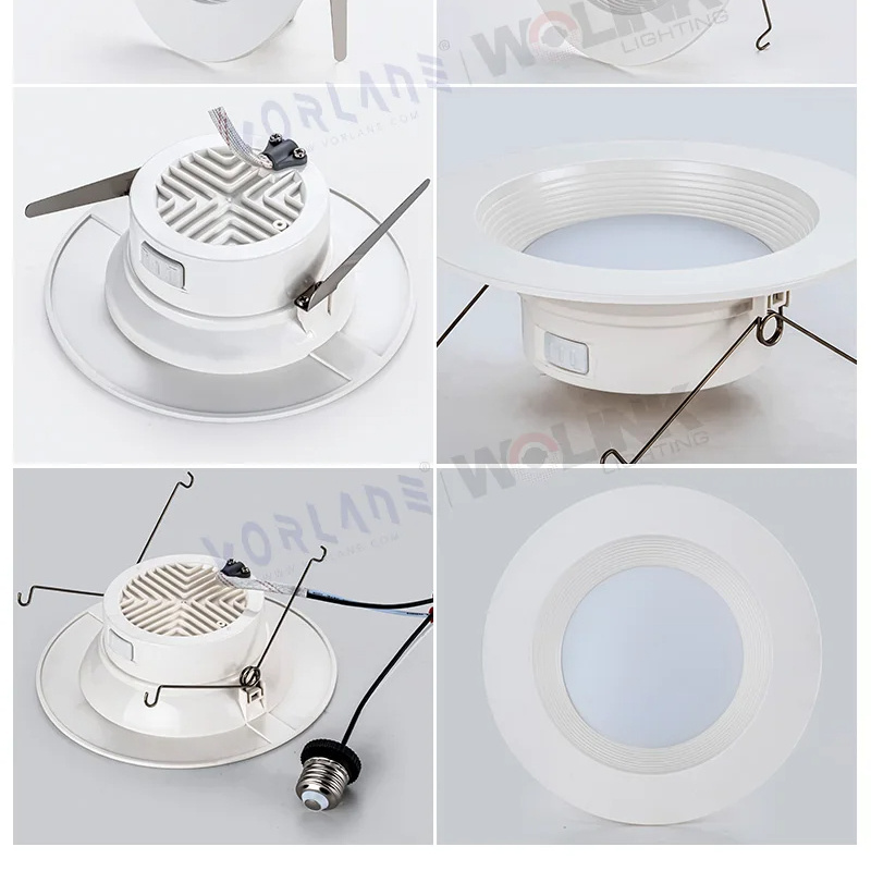 One Piece PC Housing room mall 5CCT 9 12 W down light led recessed light 4 inch DOB ETL downlight dimmable