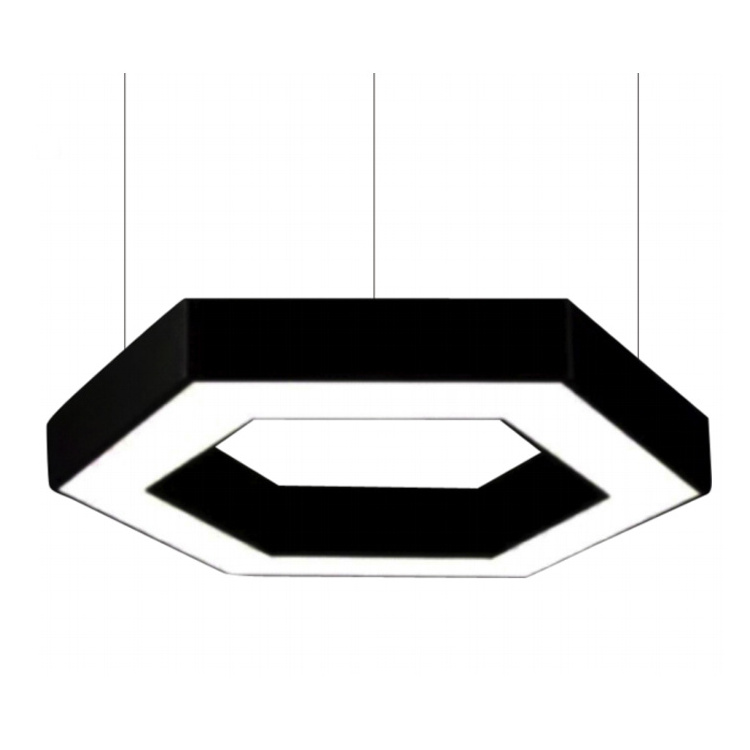 WOLINK Custom shaped batten indoor linkable led hanging ceiling pendant linear light office lighting fixtures