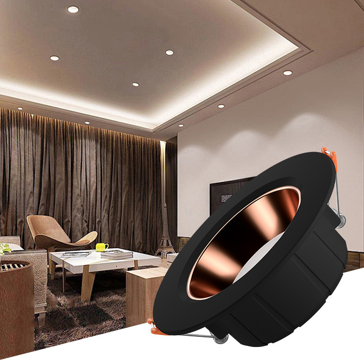 Dimmable ceiling mounted down light Plastic recessed inner spot LED Anti Glare smd Downlight 7W DOB