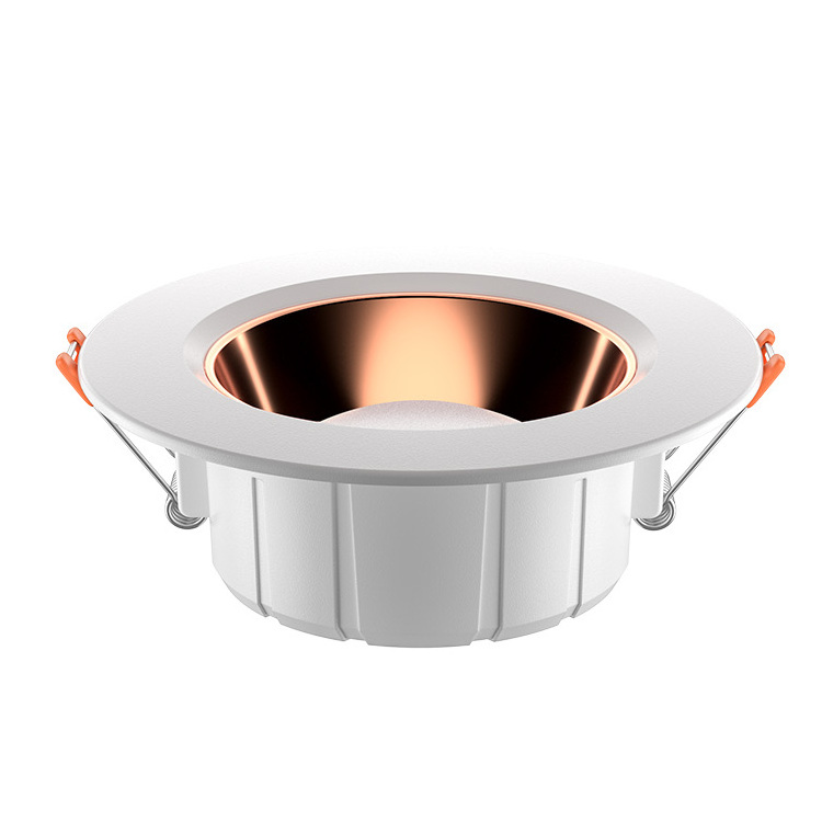 Dimmable ceiling mounted down light Plastic recessed inner spot LED Anti Glare smd Downlight 7W DOB