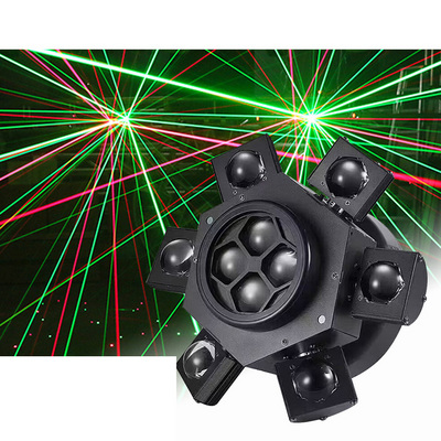 Rotating Laser Night club Light RGBWW Led Spider Beam Moving Head dj disco stage party laser lights