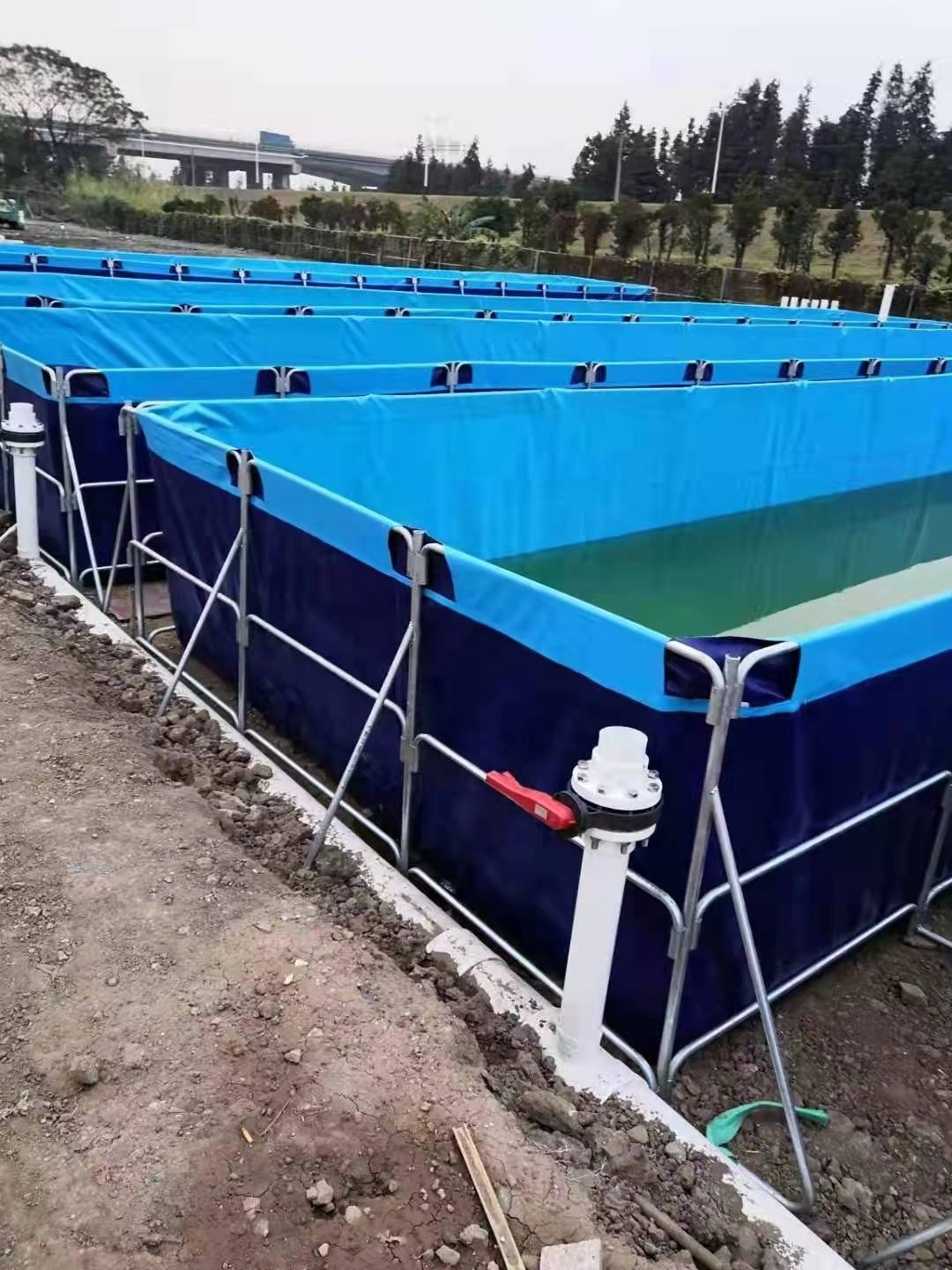 China manufacturer plastic fish pond feeding machine above ground oxygen pump for fish pond