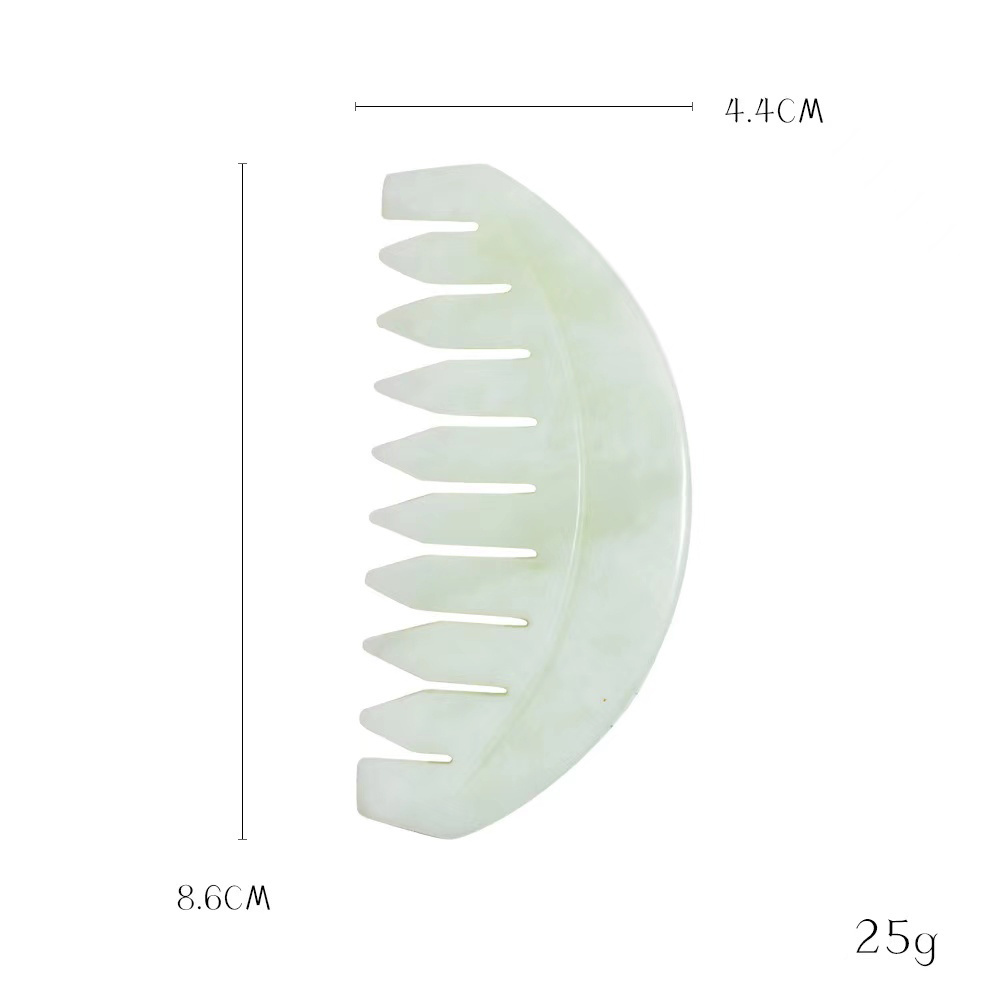 Hot Selling Guasha Nephrite Stone Head Massage Jade Comb Gua Sha