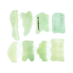 Hot Selling Guasha Nephrite Stone Head Massage Jade Comb Gua Sha