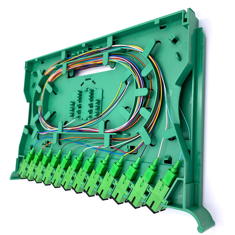 12  port 24 Port Cores Fiber Optic Splice Tray Full Loaded with Pigtail and Adapter for ODF Terminal box