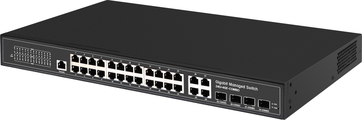 24 Port Gigabit Managed PoE Network Switches WL-24G-4TC