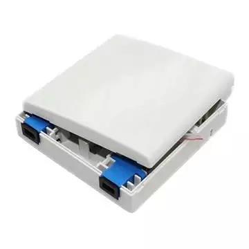 ftth fiber optic terminal box 2 port 86 wall panel 2 cores box with sc connector86*86mm Wall Mounted Face plate sc pigtail 0.9mm