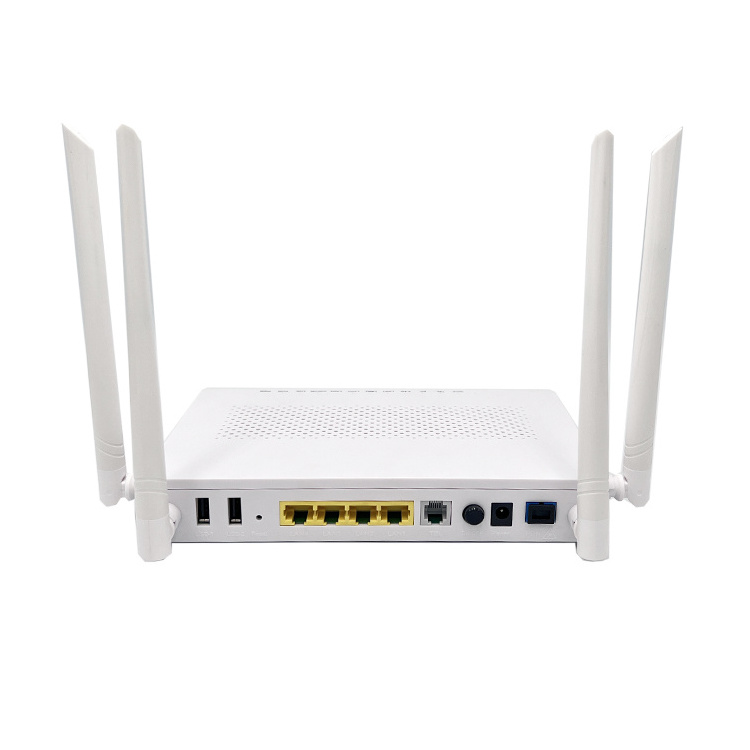 HWZ Compatible AC Dual Band WIFI5 1200M ONU XPON GPON GEPON EPON 1G3F+4WIFI+1POT+2USB XPON ONU ONT Router Factory Price