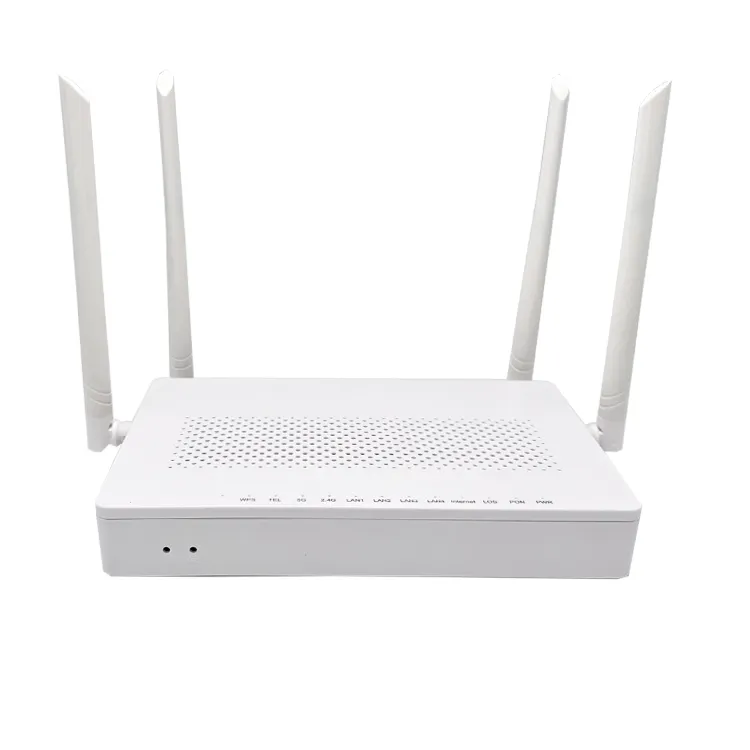 HWZ Compatible AC Dual Band WIFI5 1200M ONU XPON GPON GEPON EPON 1G3F+4WIFI+1POT+2USB XPON ONU ONT Router Factory Price