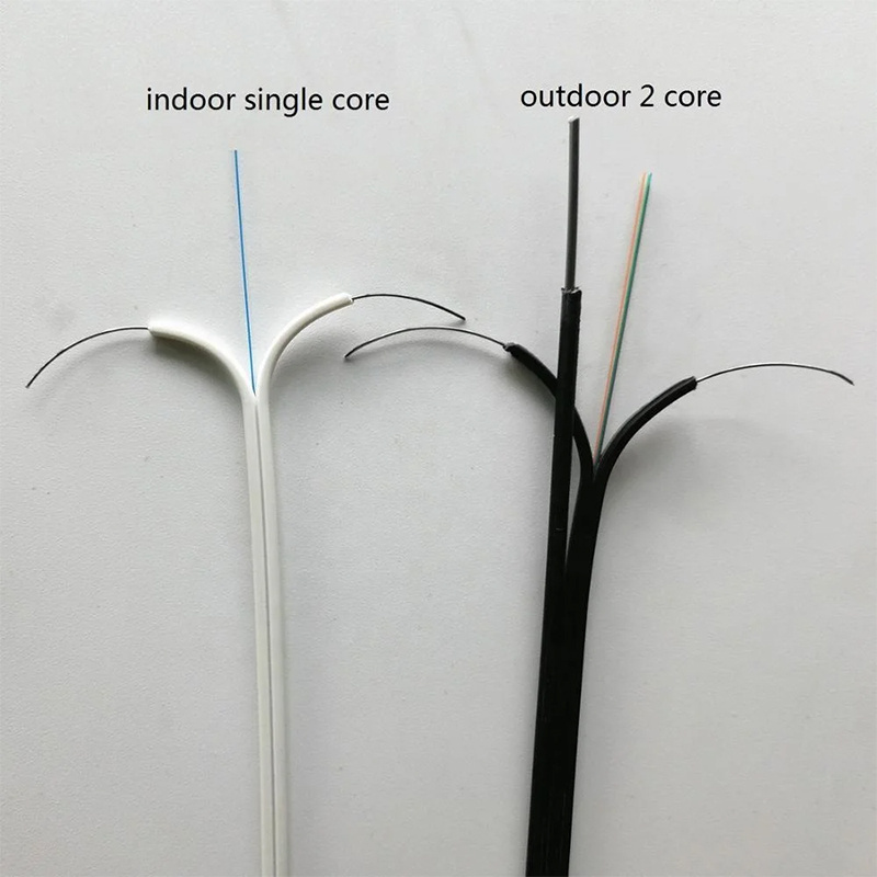 Indoor Fiber Optic Drop Cable 1core G657A1Butterfly Flat FRP Strength Member 3*2mm LSZH SC APC 10M 20M 50M