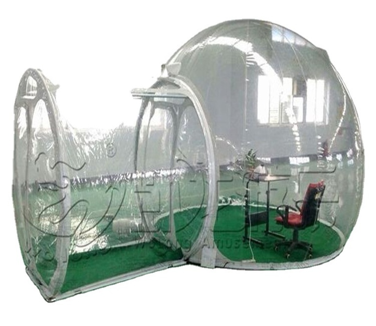 2024 Mobile Crystal Rental Clear Tunnel Inflatable Transparent Camping Dome Bubble Tent for camping for sale with high quality