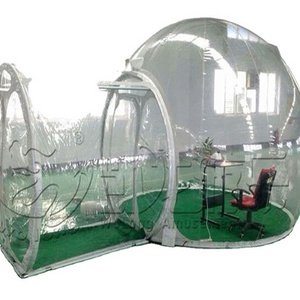 2024 Mobile Crystal Rental Clear Tunnel Inflatable Transparent Camping Dome Bubble Tent for camping for sale with high quality