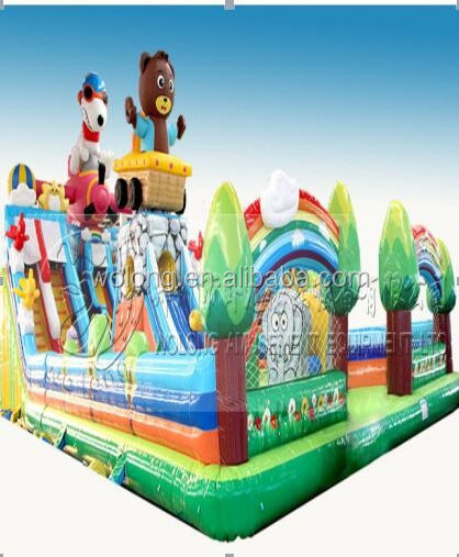 Cheap factory price inflatable bouncing castle for sale kids commercial inflatable jumping castle multi-color inflatable slide