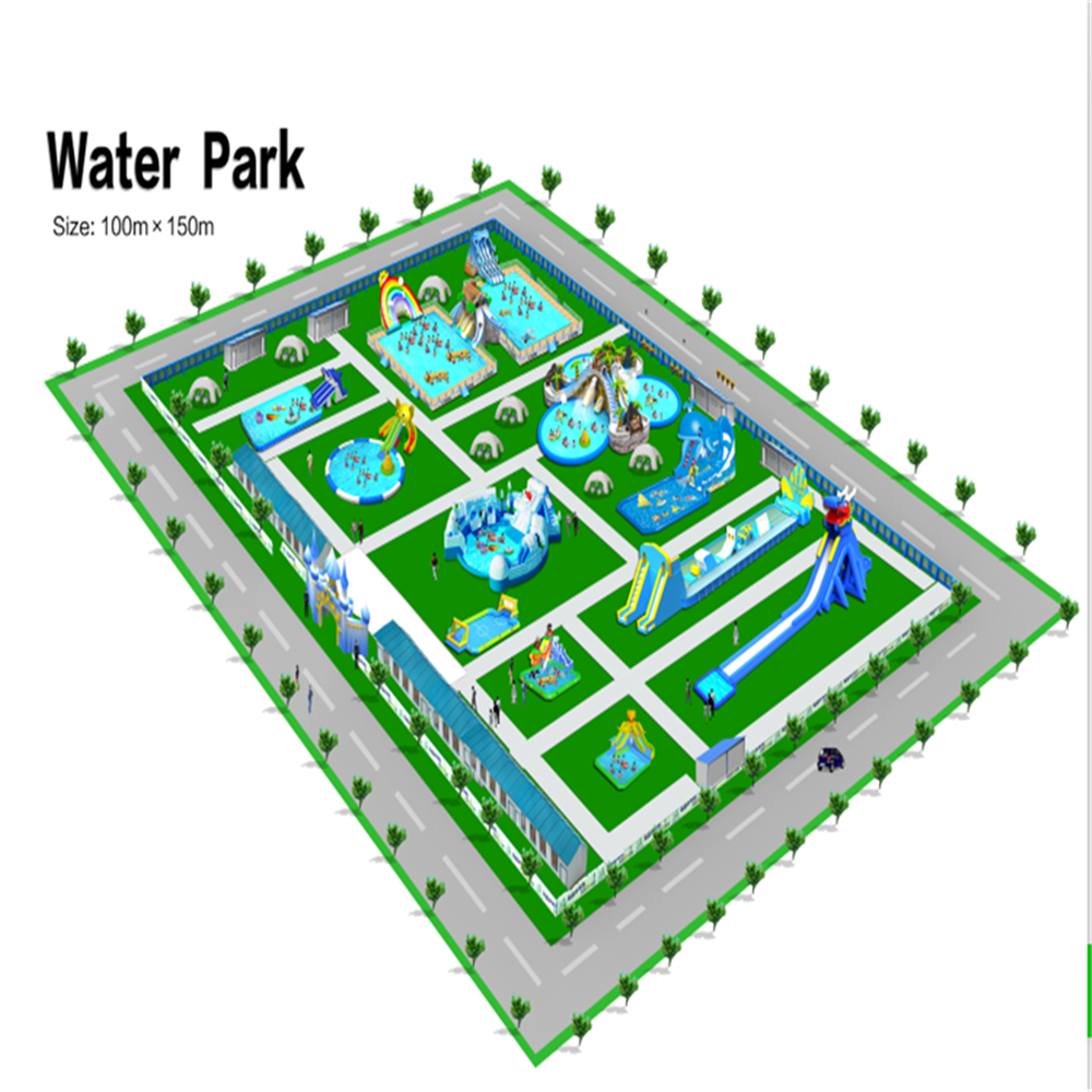 High quality outdoor commercial amusement inflatable ground aqua park inflatable water park for sale