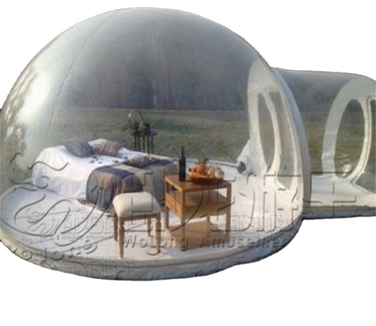 2024 Crystal Outdoor Rental Clear Tunnel Inflatable Transparent Camping Dome Bubble Tent for sale high quality