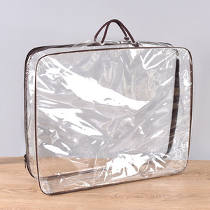 China clear PVC bag/PVC zipper blanket packaging bag /PVC blanket bag