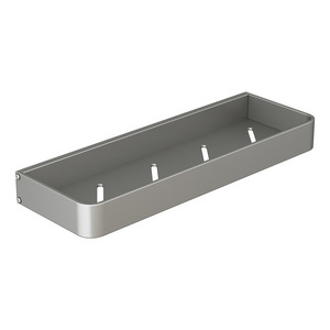 Gunmetal grey shelf above bathroom supplies wall mounted hole-free storage storage toilet bathroom washroom shelf