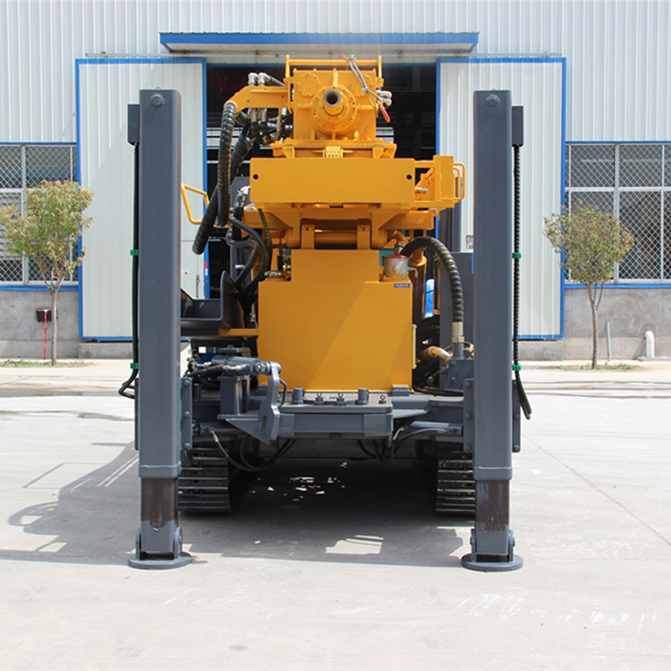 crawler water well drilling rig with drilling depth 800m and diesel engine