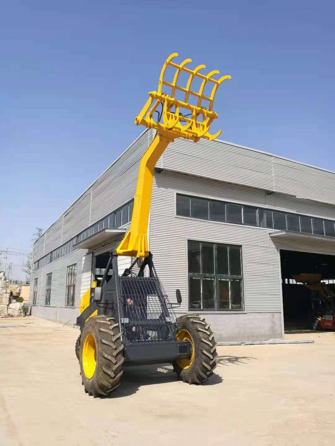 1000kg capacity three wheel bell loader with sugar cane grapple