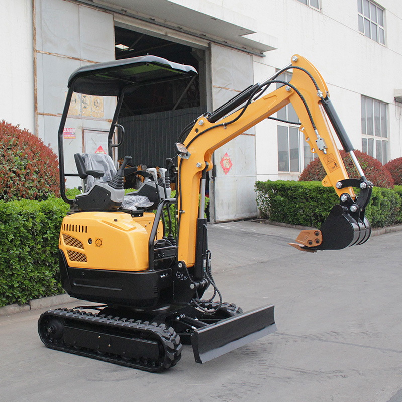 no rail EPA CE  1 ton rubber track mini digger excavator with side swing boom