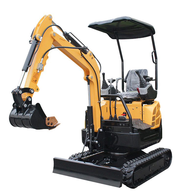 no rail EPA CE  1 ton rubber track mini digger excavator with side swing boom