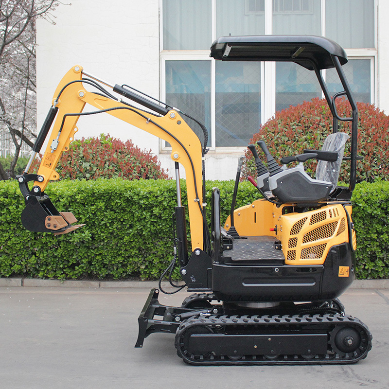 no rail EPA CE  1 ton rubber track mini digger excavator with side swing boom