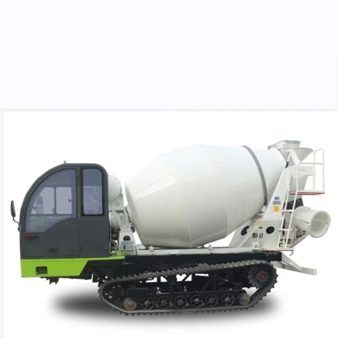 3 cbm crawler track concrete mixer truck for sale