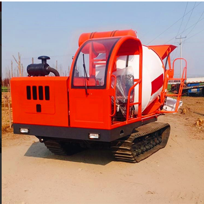 3 cbm crawler track concrete mixer truck for sale