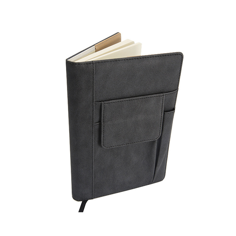 Manufacture Handmade cloth fabric cover Stationery Writing Books refill style pocket Notebook with pen holder