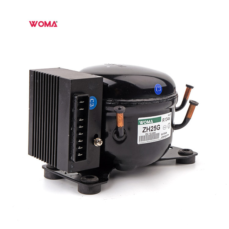 WOMA R134a ZH25G  solar power freezer mini fridge DC motor refrigerator compressor for portable car fridge compressor