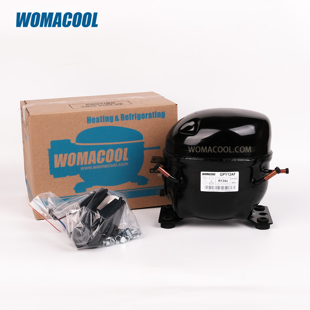 WOMACOOL GPY12AF compressor refrigeration 220-240V/50Hz R134A air cooling rotary deep freezer refrigerator compressor