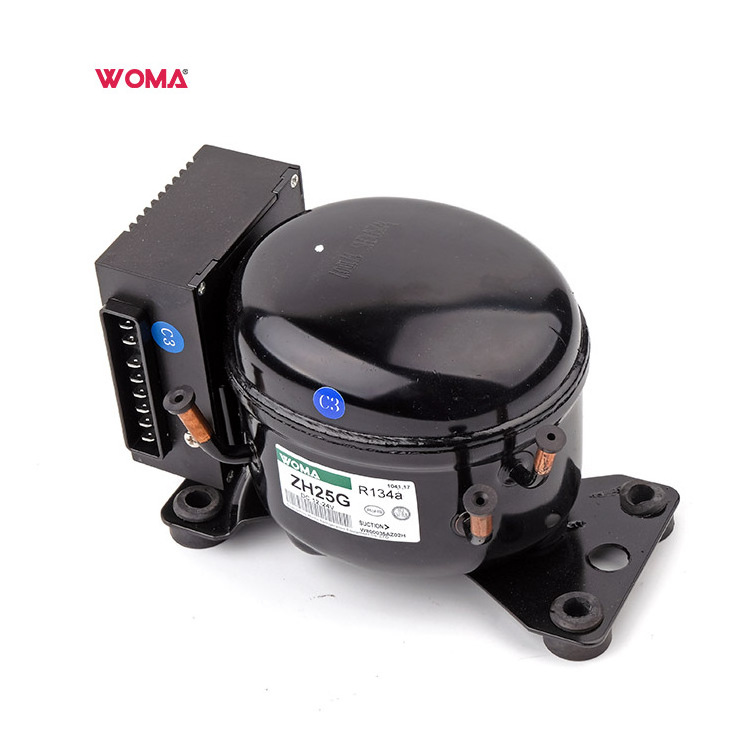 WOMA R134a ZH25G  solar power freezer mini fridge DC motor refrigerator compressor for portable car fridge compressor