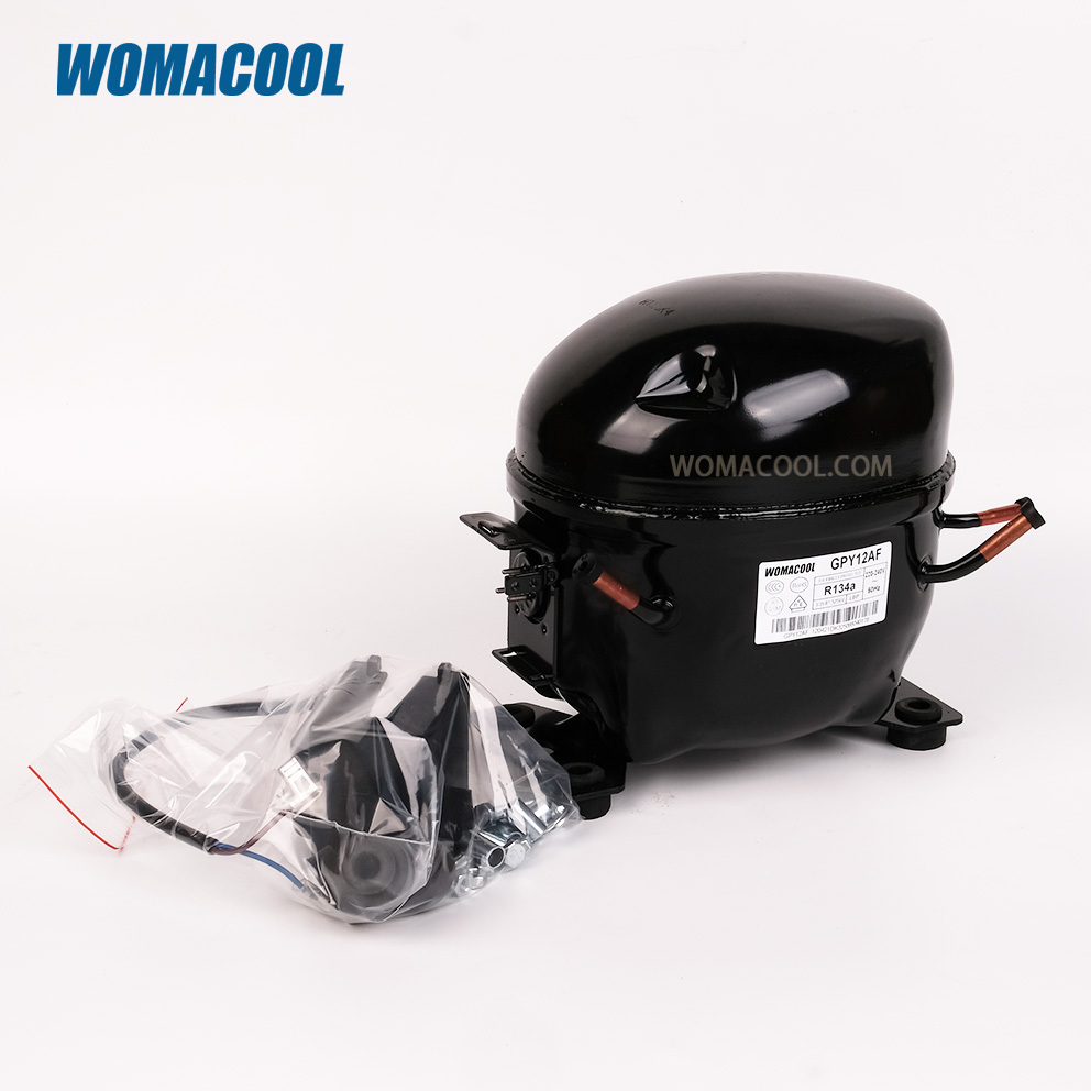 WOMACOOL GPY12AF compressor refrigeration 220-240V/50Hz R134A air cooling rotary deep freezer refrigerator compressor