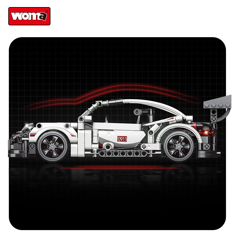 WOMA TOYS Boy Technic Speed Racing Sport Car Model Assembly DIY Mechanical Building Block Bricks Construction CAR Toy Set