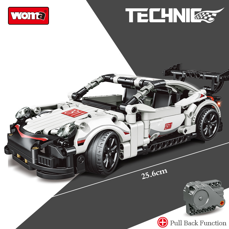 WOMA TOYS Boy Technic Speed Racing Sport Car Model Assembly DIY Mechanical Building Block Bricks Construction CAR Toy Set