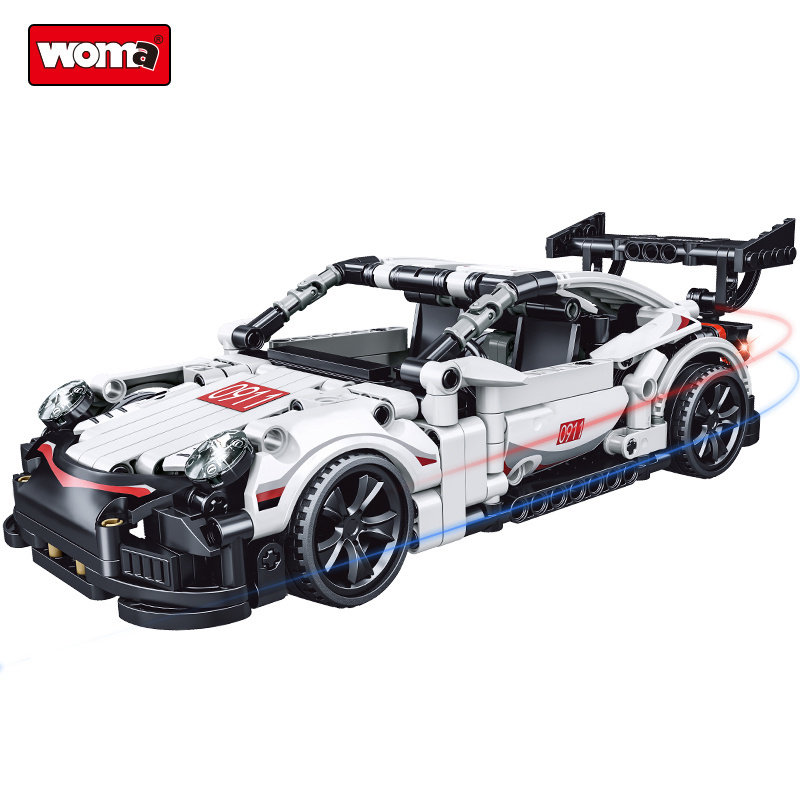 WOMA TOYS Boy Technic Speed Racing Sport Car Model Assembly DIY Mechanical Building Block Bricks Construction CAR Toy Set