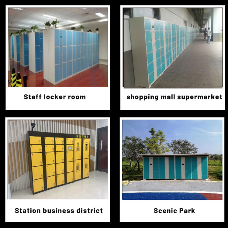 12 Doors Digital Steel Staff Metal H 200 X W310x L Food Delivery Storage 2 Sided Smart-parcel-locker Smart Locker