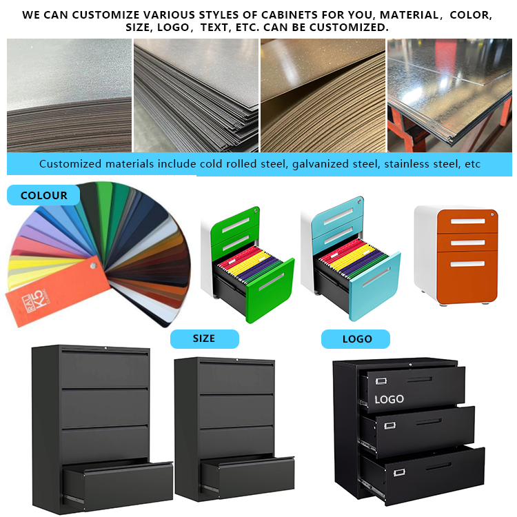 Lateral 3 Drawer Metal The File Wardrobe 3doors Slim Version Deep 2-drawer 4 Layer Cabinets. A4 Movable Filing Cabinets