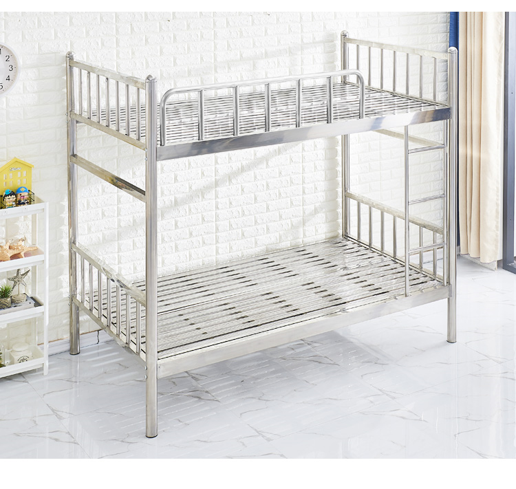 School Metal Two Person Twin Full Over Bunk Bed Steel Bed Metal Steel Bunk Bed