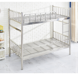 School Metal Two Person Twin Full Over Bunk Bed Steel Bed Metal Steel Bunk Bed