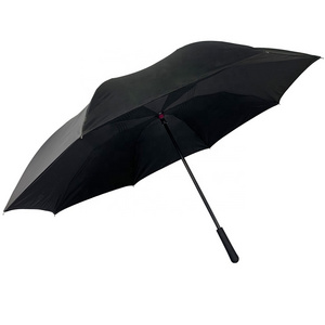 29 inch size 58 inch arc black color double layers extra large upside down reversed inverted umbrella