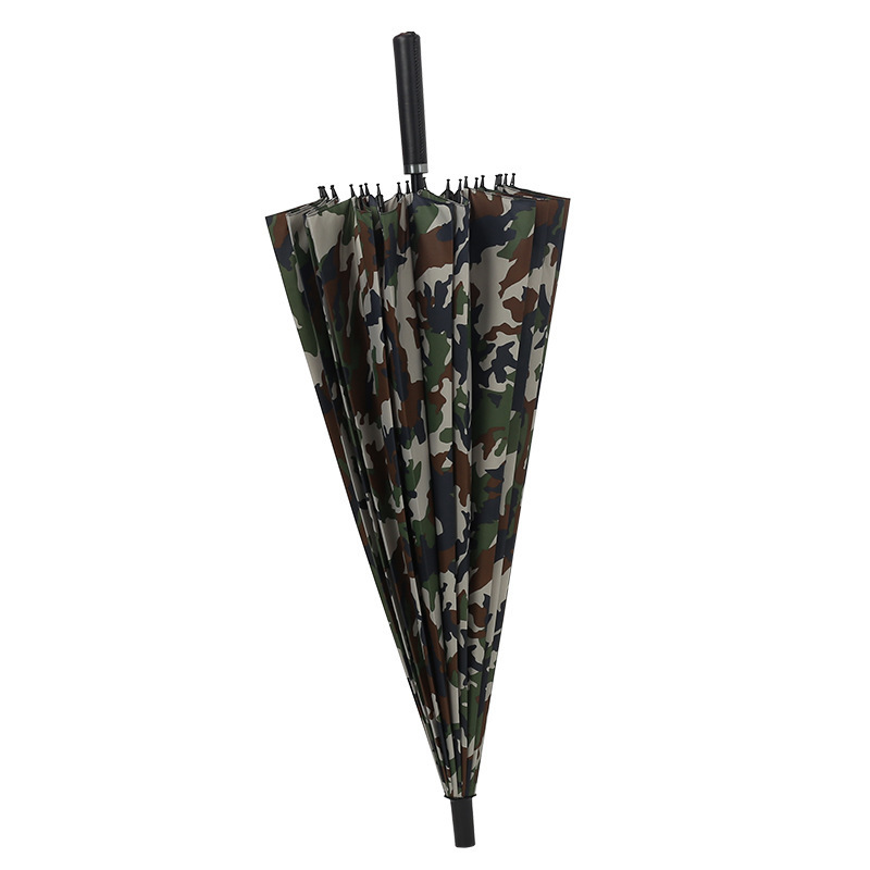 Chinese factory price 23inch*24k camouflage reinforced windproof straight golf umbrella EVA handle paraguas for women/men