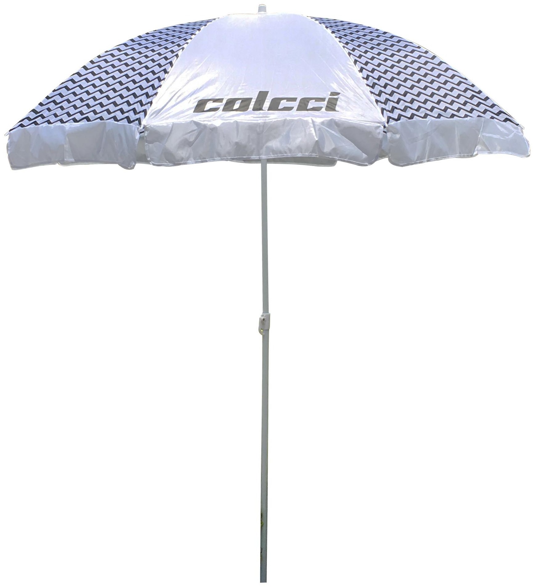 36inch logo printed white outdoor beach umbrella with fringe