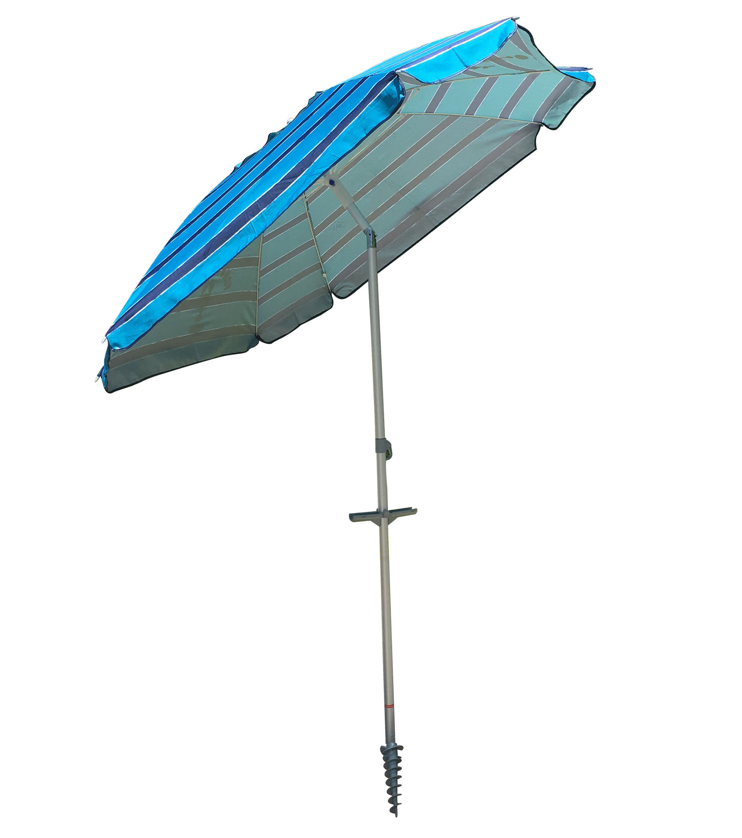 45inch adjustable aluminum outdoor beach umbrella with sand screw anchor