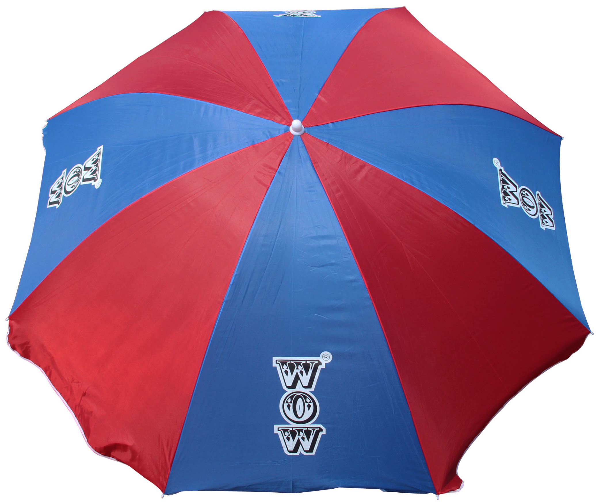 High quality china factory 38 inch blue and red custom logo printed advertising market beach umbrella