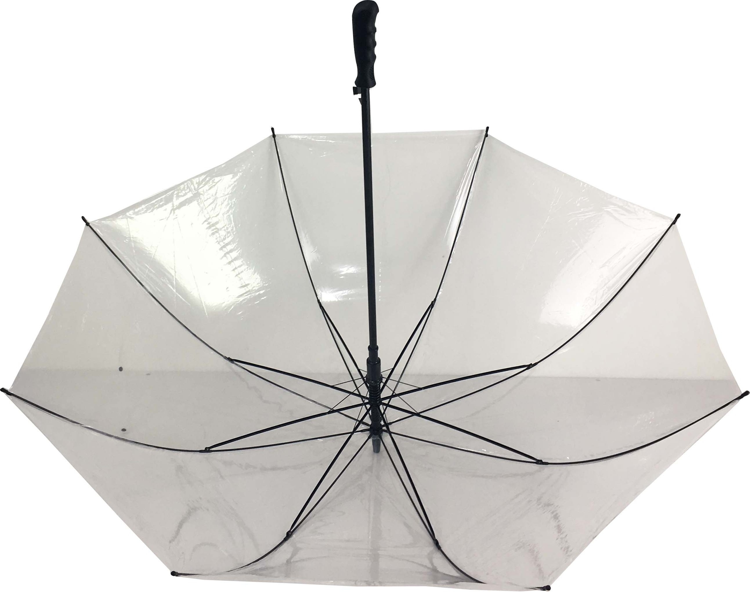 Xiamen 30inch straight auto open clear transparent golf umbrella for sale