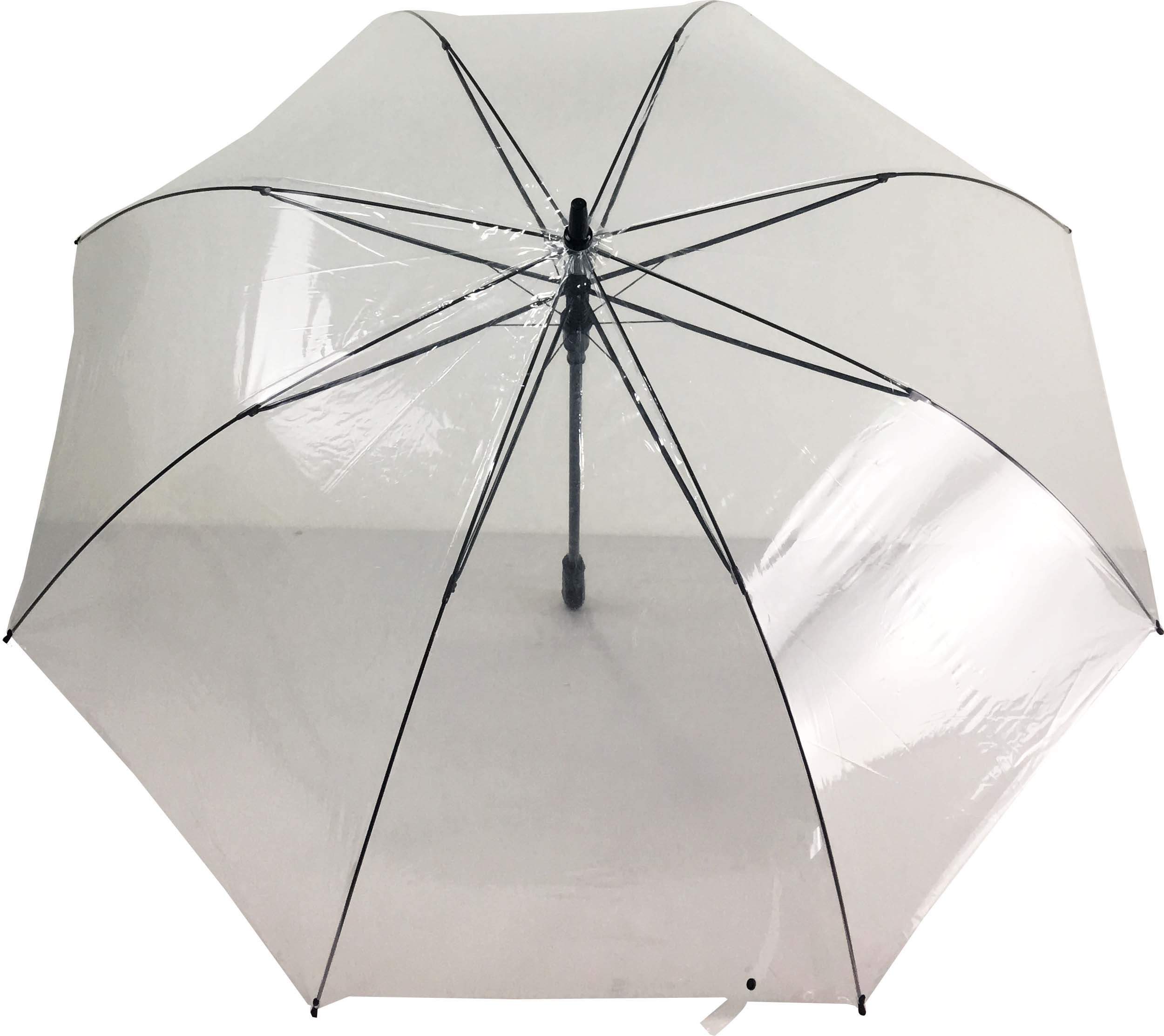 Xiamen 30inch straight auto open clear transparent golf umbrella for sale